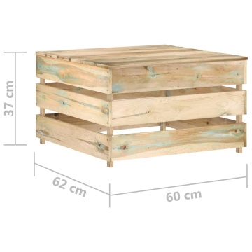 Set mobilier de grădină paleți, 2 piese, lemn pin tratat - Img 7