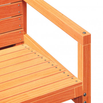 Set mobilier grădină, 3 piese, maro ceruit, lemn masiv pin - Img 6