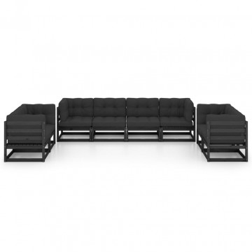 Set mobilier grădină cu perne, 8 piese, lemn masiv pin - Img 3