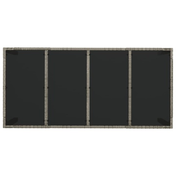 Set mobilier grădină cu perne, 9 piese, gri, poliratan - Img 7