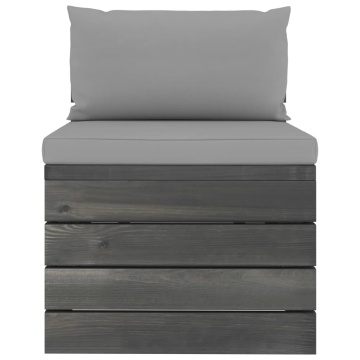 Set mobilier grădină din paleți, 2 piese, cu perne, lemn de pin - Img 3