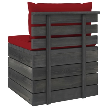 Set mobilier grădină din paleți, 2 piese, cu perne, lemn de pin - Img 5