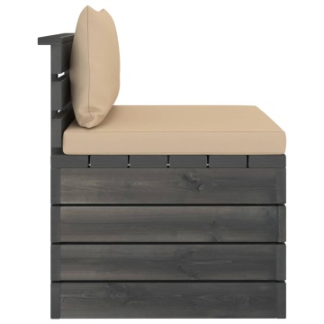 Set mobilier grădină din paleți cu perne, 2 piese, lemn de pin - Img 8