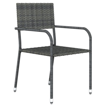 Set mobilier pentru grădină, 3 piese, gri - Img 3
