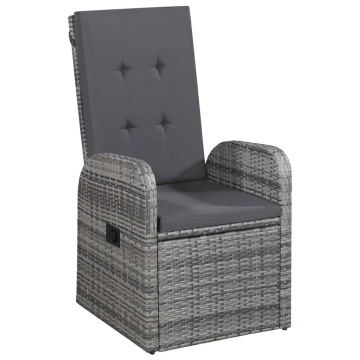 Set mobilier pentru grădină, 7 piese, gri - Img 6