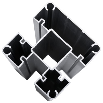 Set panouri gard, 353x146 cm, negru, WPC - Img 7