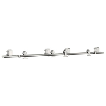 Set piese pentru ușă glisantă, argintiu, 183 cm oțel inoxidabil - Img 2