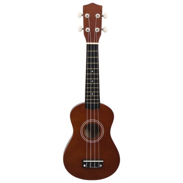 Set ukulele soprano, cu husă, pentru copii, natural, 21 - Img 5