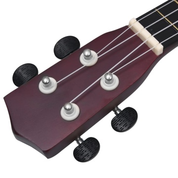 Set ukulele Soprano pentru copii, cu husă, natural, 23 - Img 7