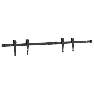 Set uși glisante pentru dulap 122 cm oțel carbon - Img 8