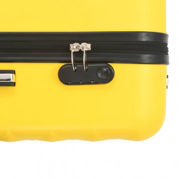 Set valiză carcasă rigidă, 3 buc., galben, ABS - Img 6