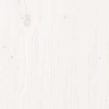 Șezlong, alb, 205x60x31,5 cm, lemn masiv de pin - Img 7