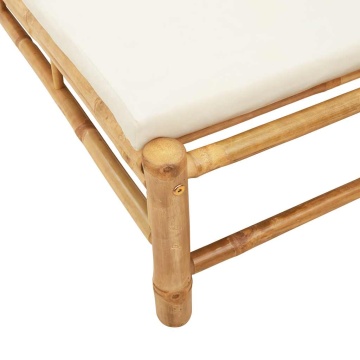 Sezlong cu perne 55x199x30 cm bambus - Img 7