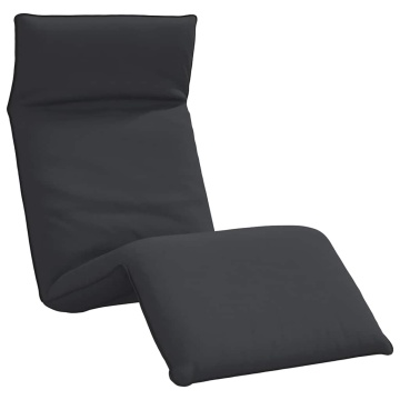 Șezlong pliabil negru 175x54x8,5 cm țesătură Oxford - Img 2