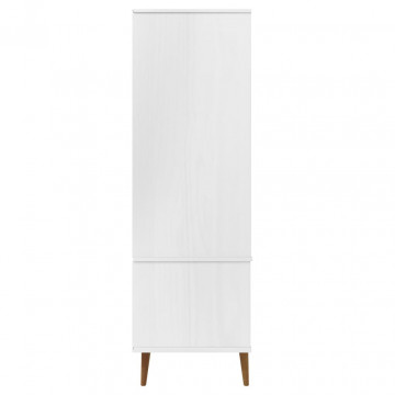 Șifonier, alb, 90x55x175 cm, lemn masiv de pin - Img 5