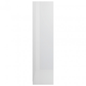 Șifonier, alb extralucios, 100x50x200 cm, PAL - Img 7