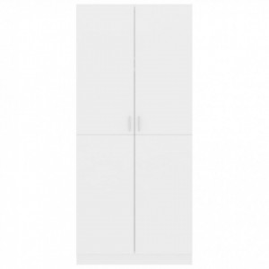 Șifonier, alb foarte lucios, 80 x 52 x 180 cm, PAL - Img 5