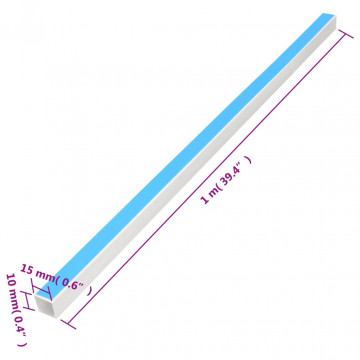 Șine de cabluri autoadezive, 15x10 mm, 30 m, PVC - Img 6