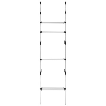 Sistem de șifonier telescopic cu rafturi, aluminiu - Img 8