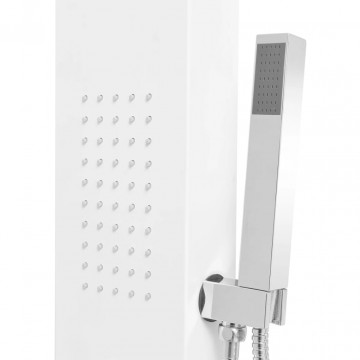 Sistem panel de duș din aluminiu, alb mat - Img 6