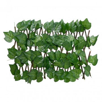 Spalier frunze struguri artificiale extensibil, verde 180x30 cm - Img 2