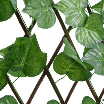 Spalier frunze struguri artificiale extensibil, verde 180x30 cm - Img 6
