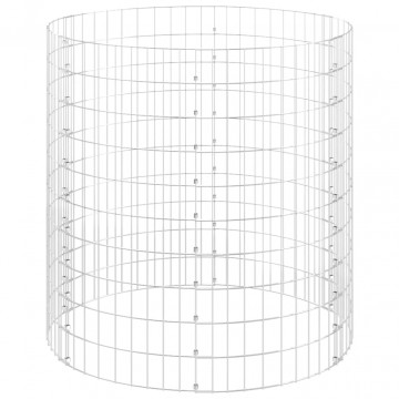 Stâlp de gabion, Ø100x100 cm, oțel galvanizat, circular - Img 3