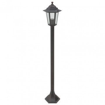 Stâlp iluminare grădină, 6 buc., bronz, 110 cm, aluminiu, E27 - Img 2