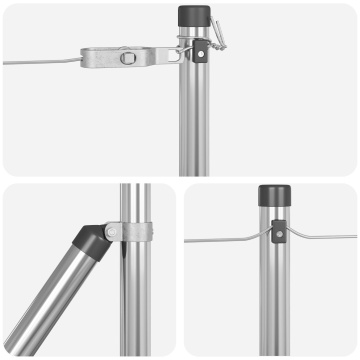 Stâlpi de gard. 52 buc., Ø32 mm, 80 cm, oțel zincat - Img 4