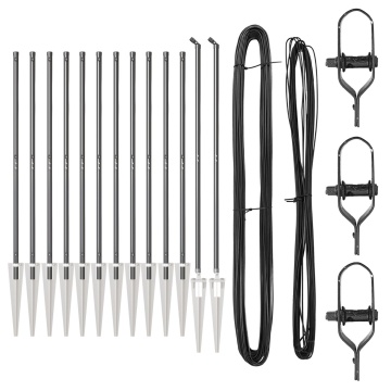 Stâlpi de gard cu vârf 13 buc Ø32 mm 160 cm Oțel galvanizat - Img 2