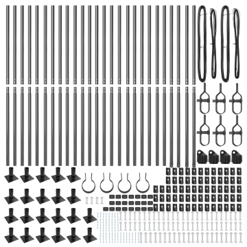 Stâlpi de gard Set de 52 Gri Beton 3.2 x 3.2 x 78.5 cm Durabil - Img 4