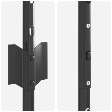 Stâlpi de împrejmuire 10 pcs U-Channel Gri 160 cm Oțel - Img 4