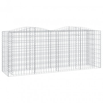 Strat înălțat cu gabion arcuit, 200x50x100 cm, fier galvanizat - Img 2