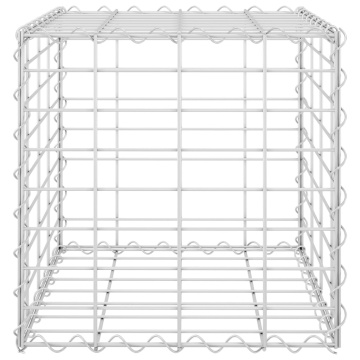 Strat înălțat cub gabion, 40 x 40 x 40 cm, sârmă de oțel - Img 3