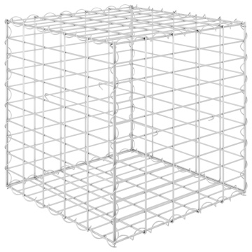 Strat înălțat cub gabion, 50 x 50 x 50 cm, sârmă de oțel - Img 2
