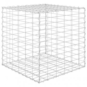 Strat înălțat cub gabion, 60 x 60 x 60 cm, sârmă de oțel - Img 2