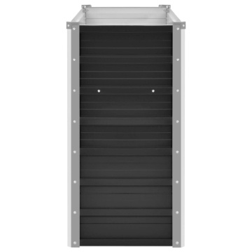 Strat înălțat de grădină antracit 160x40x77 cm oțel galvanizat - Img 4
