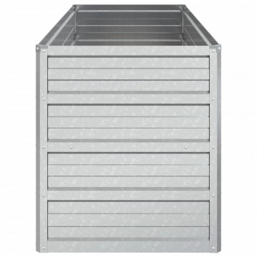 Strat înălțat de grădină argintiu 100x40x45 cm oțel galvanizat - Img 7