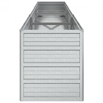 Strat înălțat de grădină argintiu 240x40x45 cm oțel galvanizat - Img 7