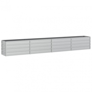Strat înălțat de grădină argintiu 320x40x45 cm oțel galvanizat - Img 2