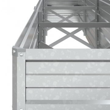 Strat înălțat de grădină argintiu 320x40x45 cm oțel galvanizat - Img 5