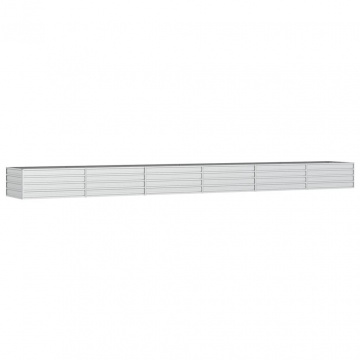 Strat înălțat de grădină argintiu 600x80x45 cm oțel galvanizat - Img 2