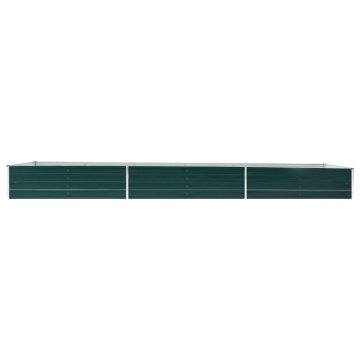 Strat înălțat de grădină, verde, 480x80x45 cm, oțel galvanizat - Img 3