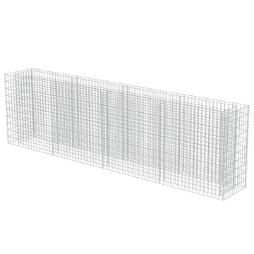 Strat înălțat gabion, 360 x 50 x 100 cm, oțel galvanizat - Img 3