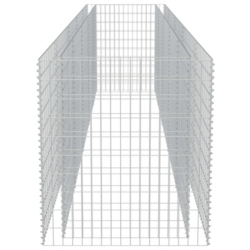 Strat înălțat gabion, 450 x 90 x 100 cm, oțel galvanizat - Img 5