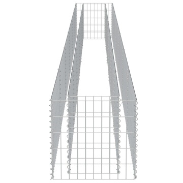 Strat înălțat gabion, 540 x 50 x 50 cm, oțel galvanizat - Img 5
