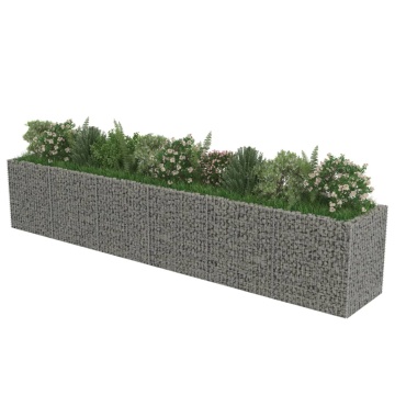 Strat înălțat gabion, 540 x 90 x 100 cm, oțel galvanizat - Img 4