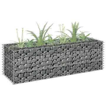 Strat înălțat gabion, 90 x 30 x 30 cm, oțel galvanizat - Img 1