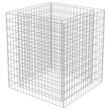 Strat înălțat gabion, 90 x 90 x 100 cm, oțel galvanizat - Img 3