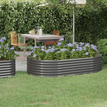 Strat înălțat grădină 175x100x36 cm oțel vopsit electrostatic - Img 1